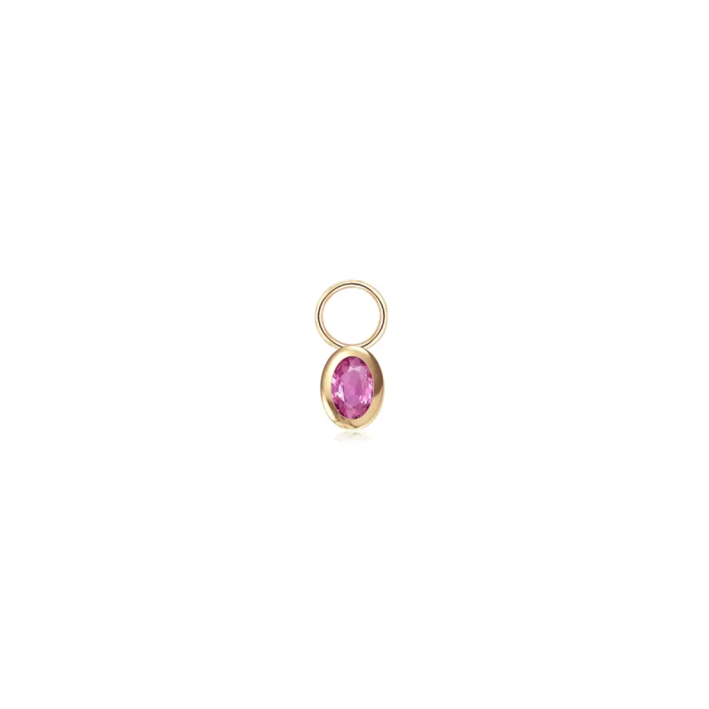 14k Rhodolite Garnet Hoop Charm sold by RG