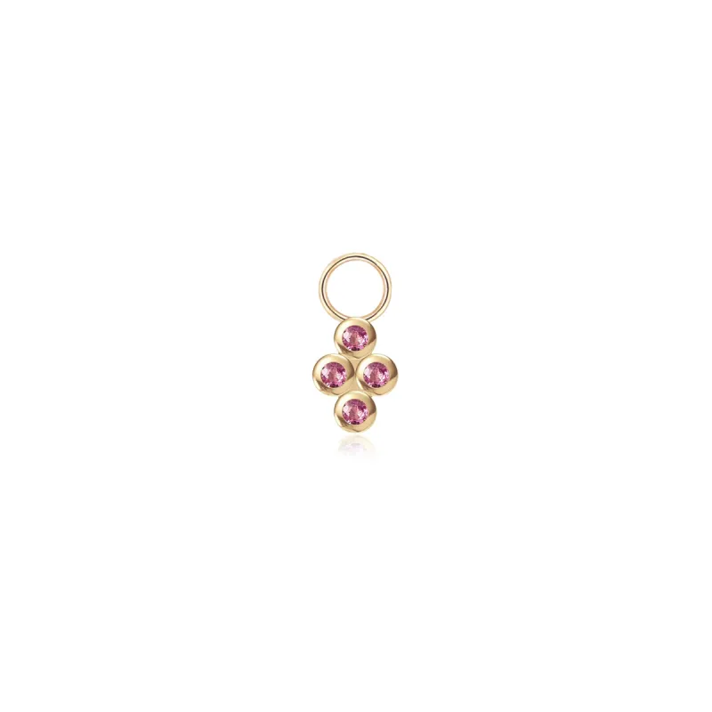 14k Pink Sapphire Hoop Charm sold by RG