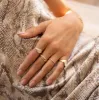 14k Diamond Baguette Ribbed Ring sold by RG