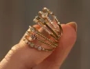 14k Diamond Baguette Pave Ring sold by RG