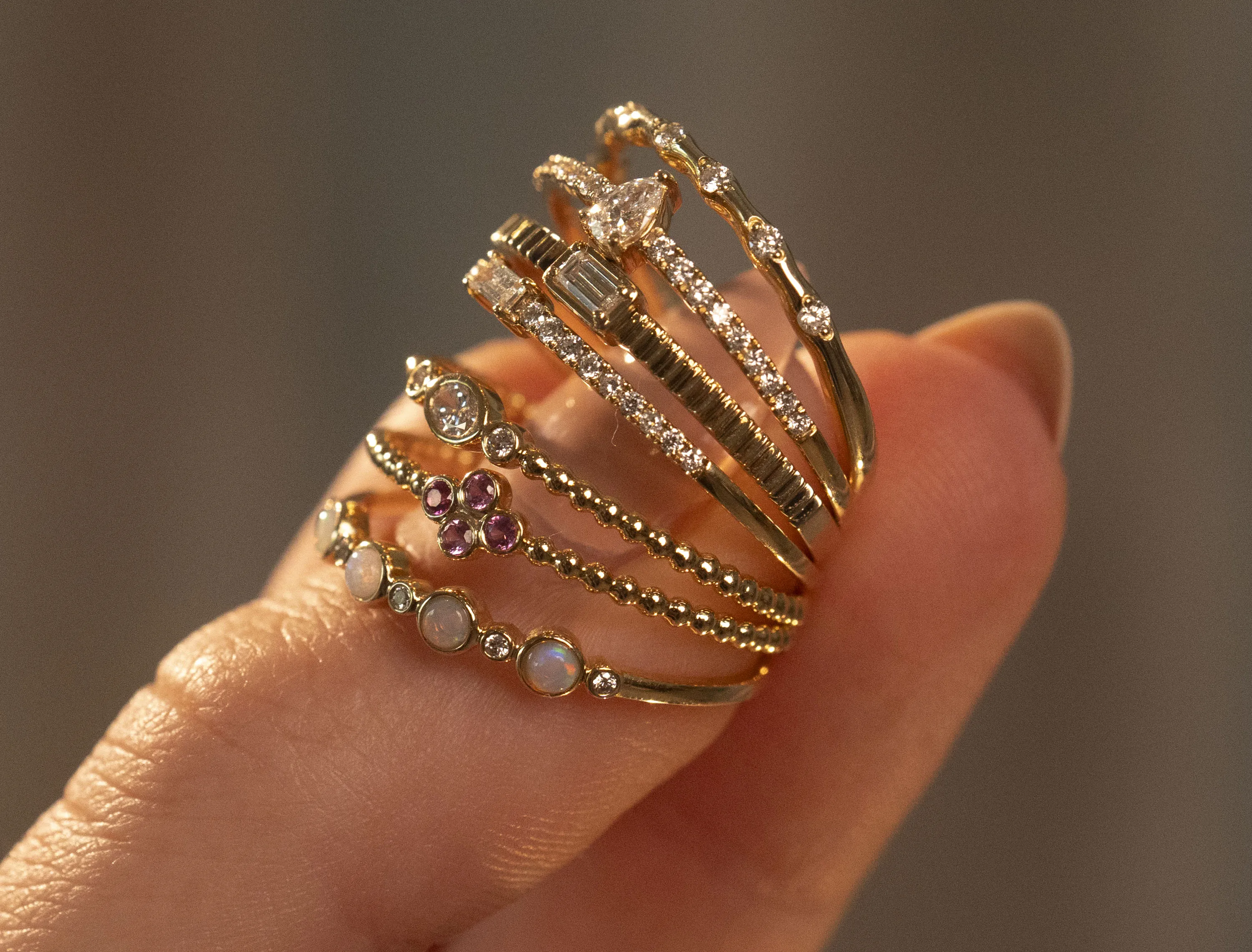 14k Diamond Baguette Pave Ring sold by RG product image thumbnail 3