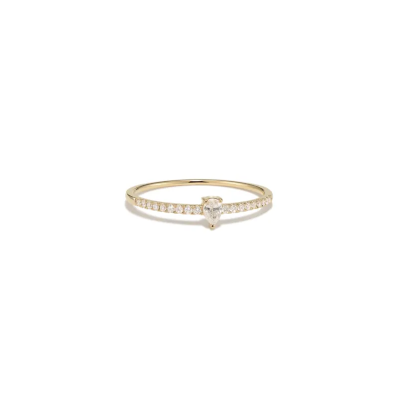 14k Diamond Pear Pave Ring sold by RG