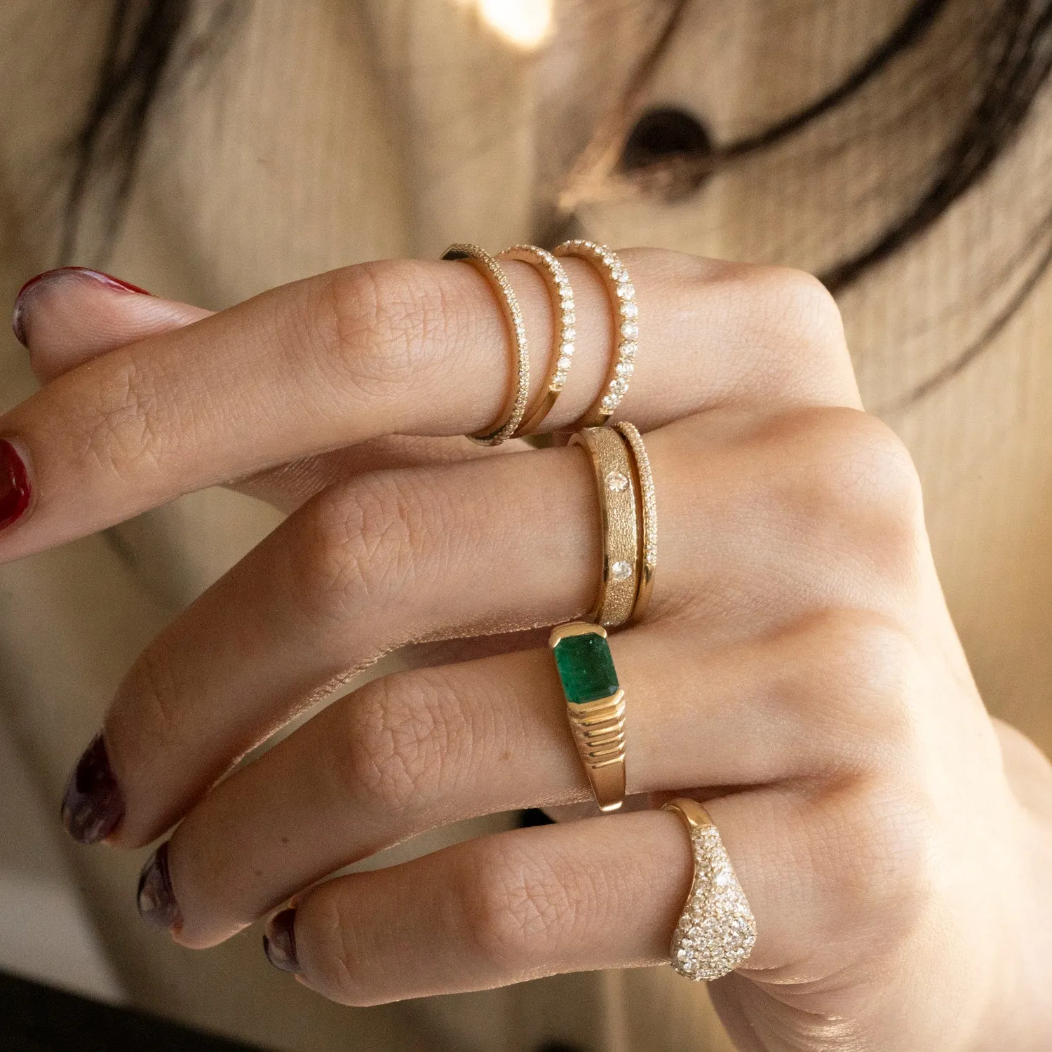 14k Half Eternity Diamond Band | 1.5mm sold by RG product image thumbnail 4