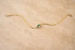 14k Mini Emerald Neptune Bracelet sold by RG