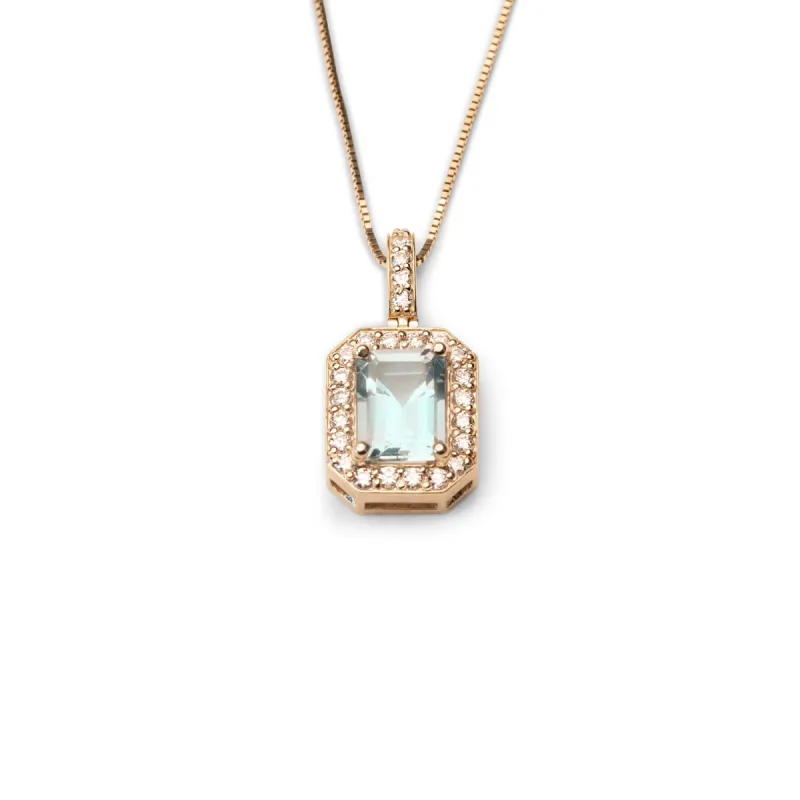 14k Royale Aquamarine Necklace sold by RG