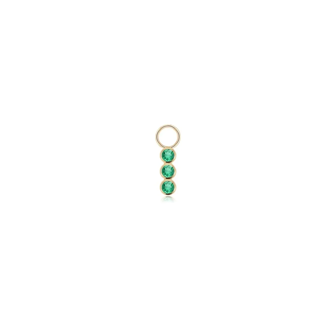 14k Triple Emerald Hoop Charm sold by RG
