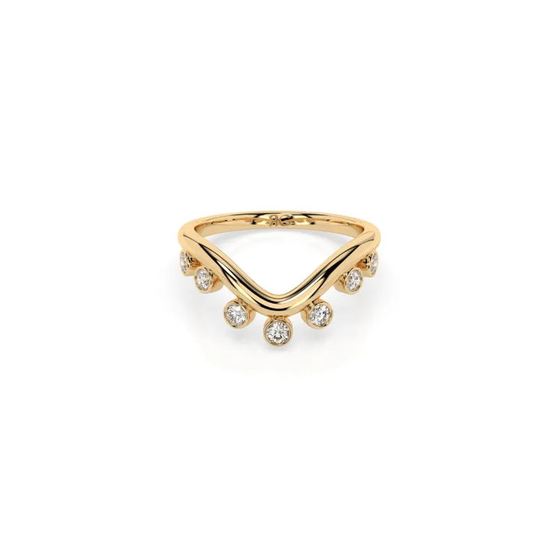 14k Cleo Chevron Band made by RG