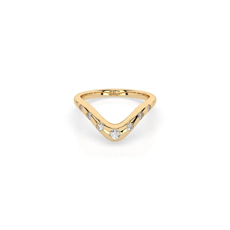 14k Juliet Chevron Band made by RG