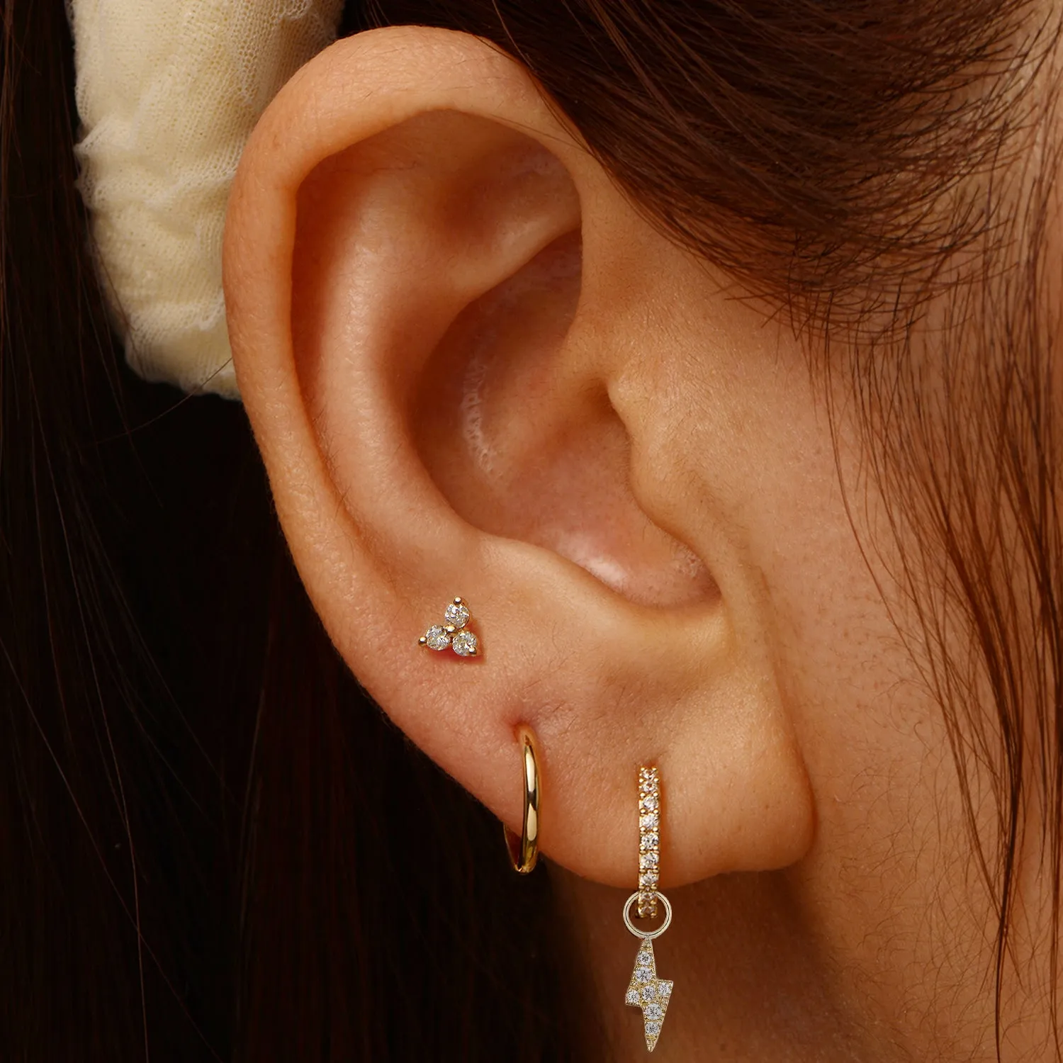 14k Lightning Bolt Hoop Charm sold by RG product image thumbnail 2