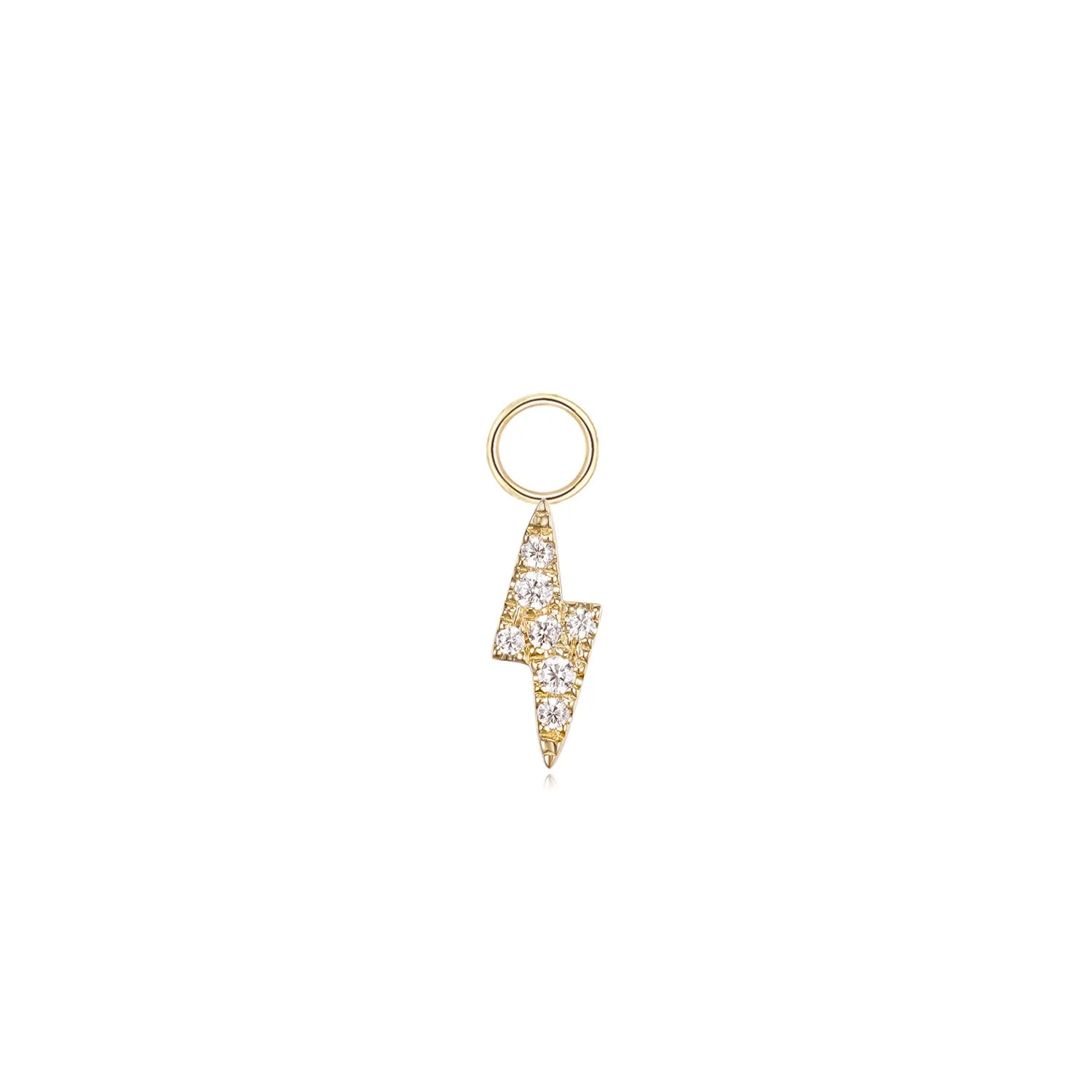 14k Lightning Bolt Hoop Charm sold by RG