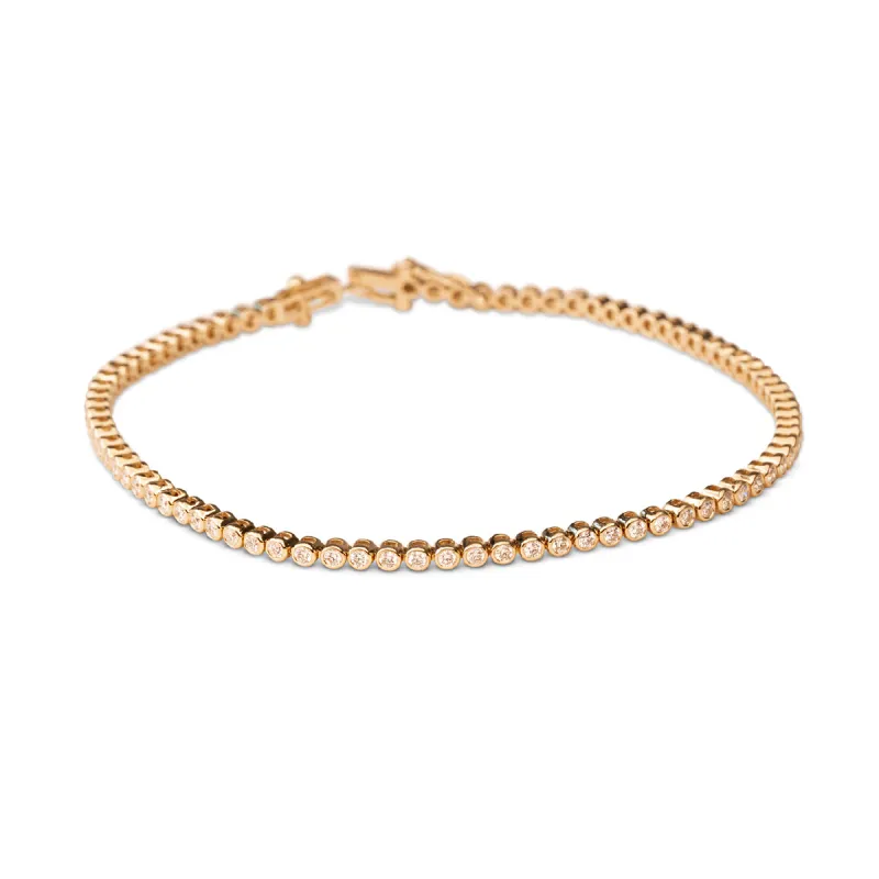 14K Micro Bezel Tennis Bracelet | 1 Carat sold by RG