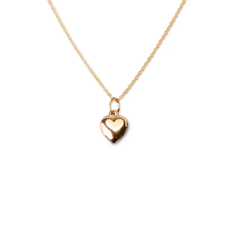 Gold Filled Puffy Heart Necklace sold by RG