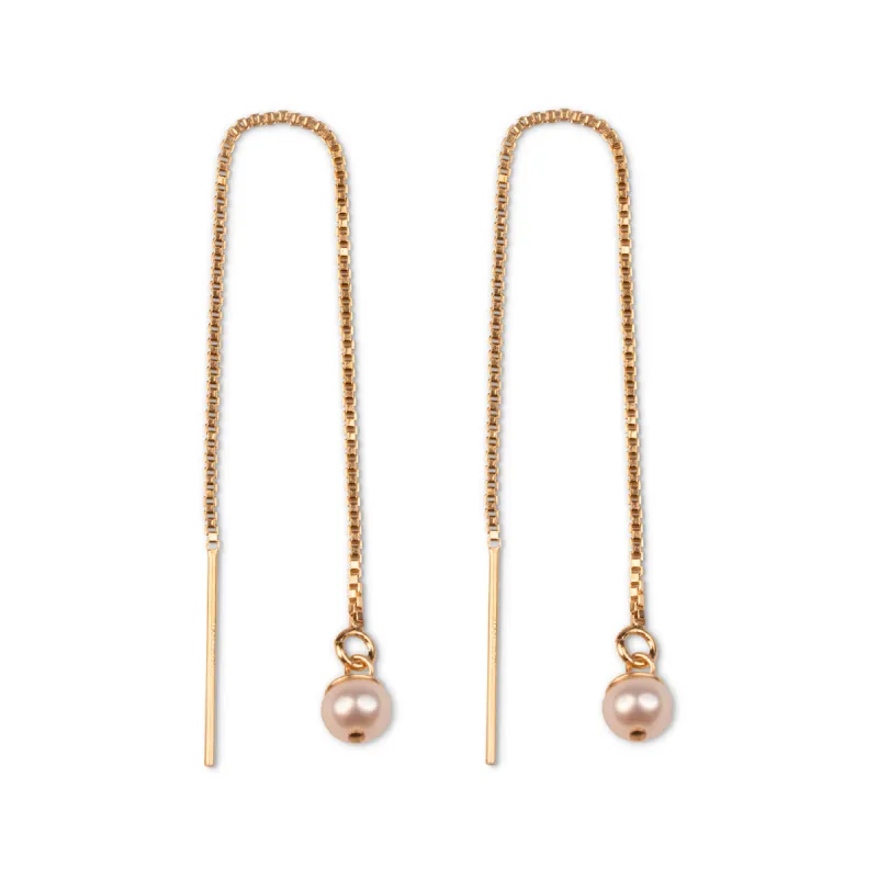 Gold filled Pearl Ear Threaders sold by RG