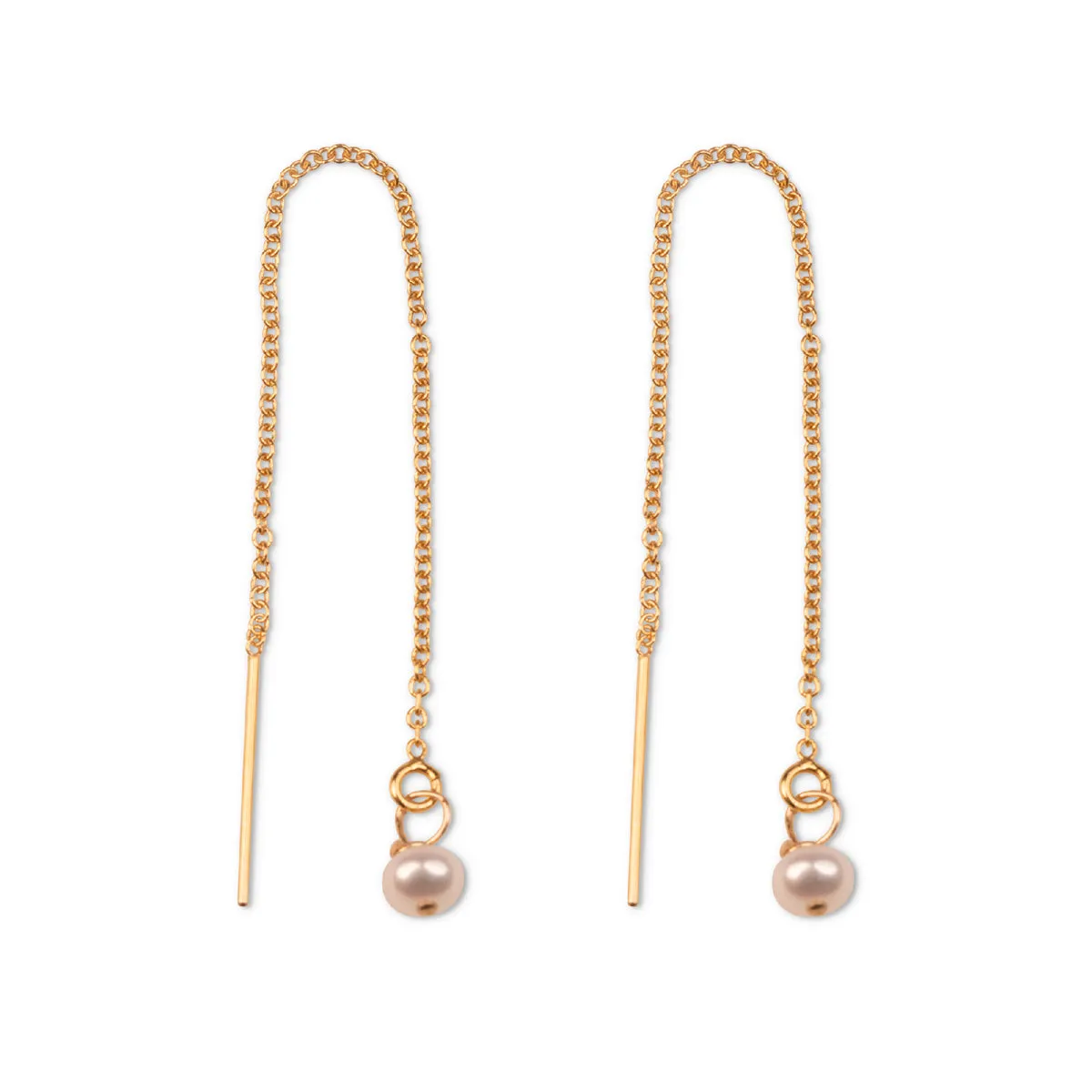 Gold filled Pearl Ear Threaders sold by RG product image thumbnail 3