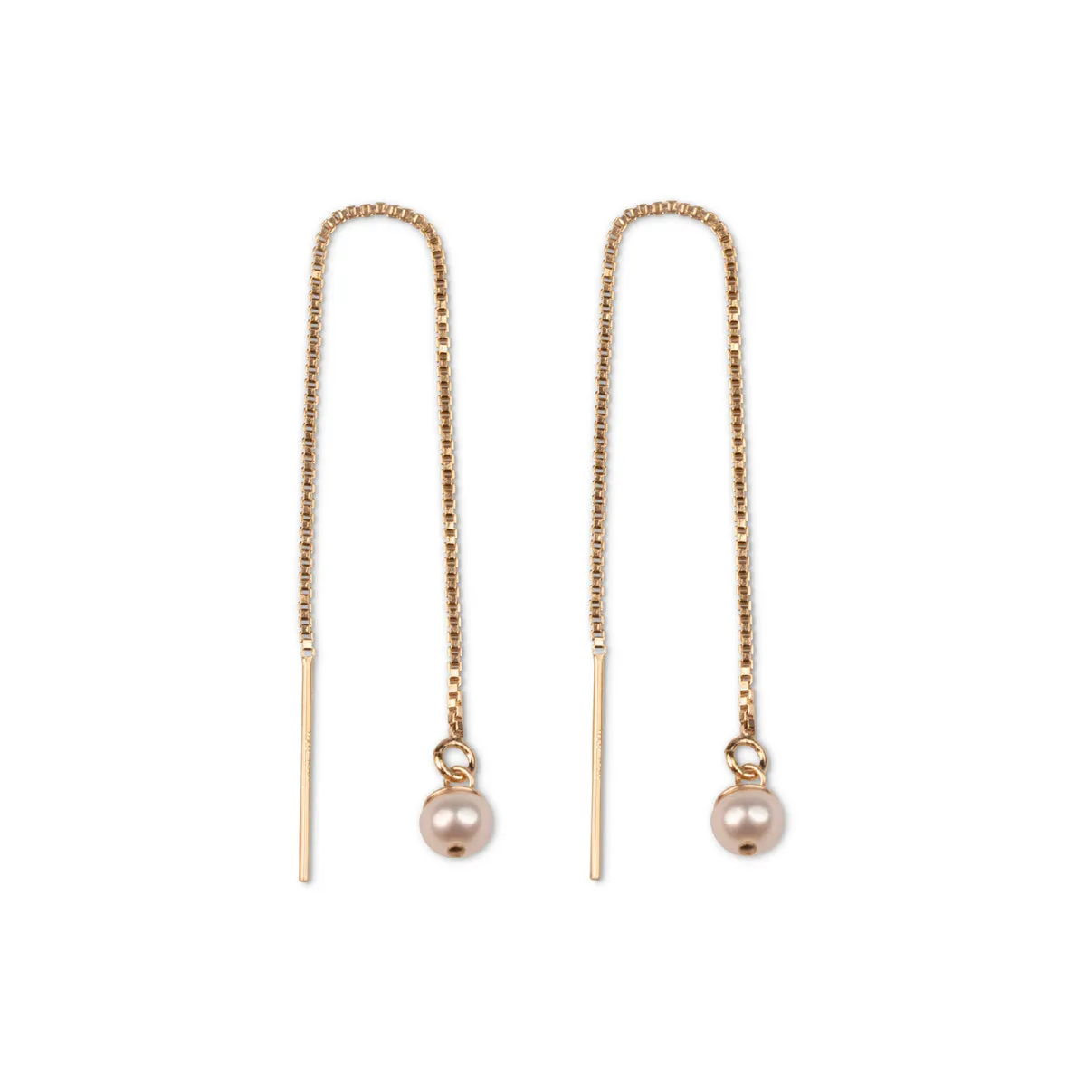 Gold filled Pearl Ear Threaders sold by RG