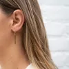 Gold Filled Dainty Bar Hoop Earrings sold by RG