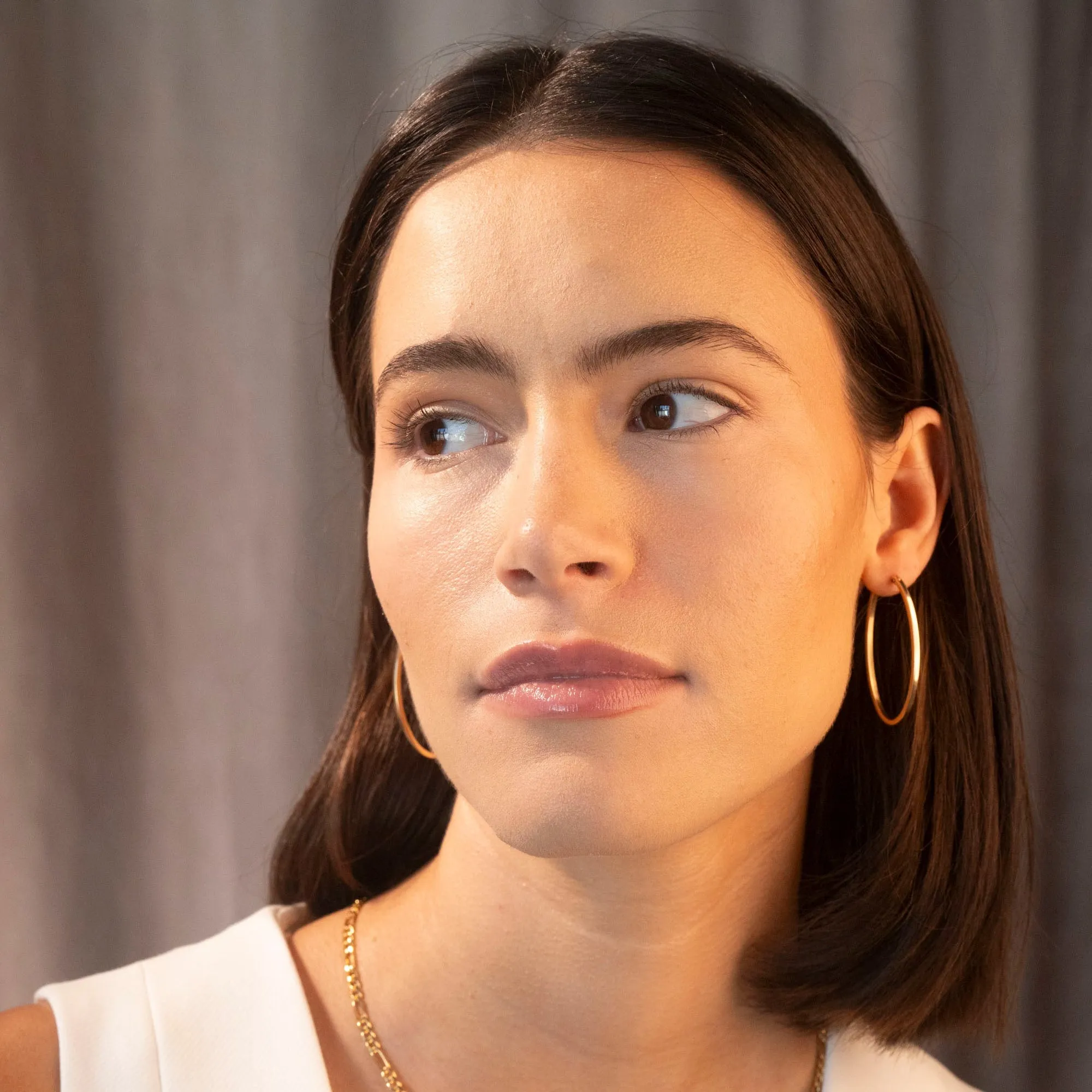 Silver Flat Shape Oval Hoops sold by RG product image thumbnail 3