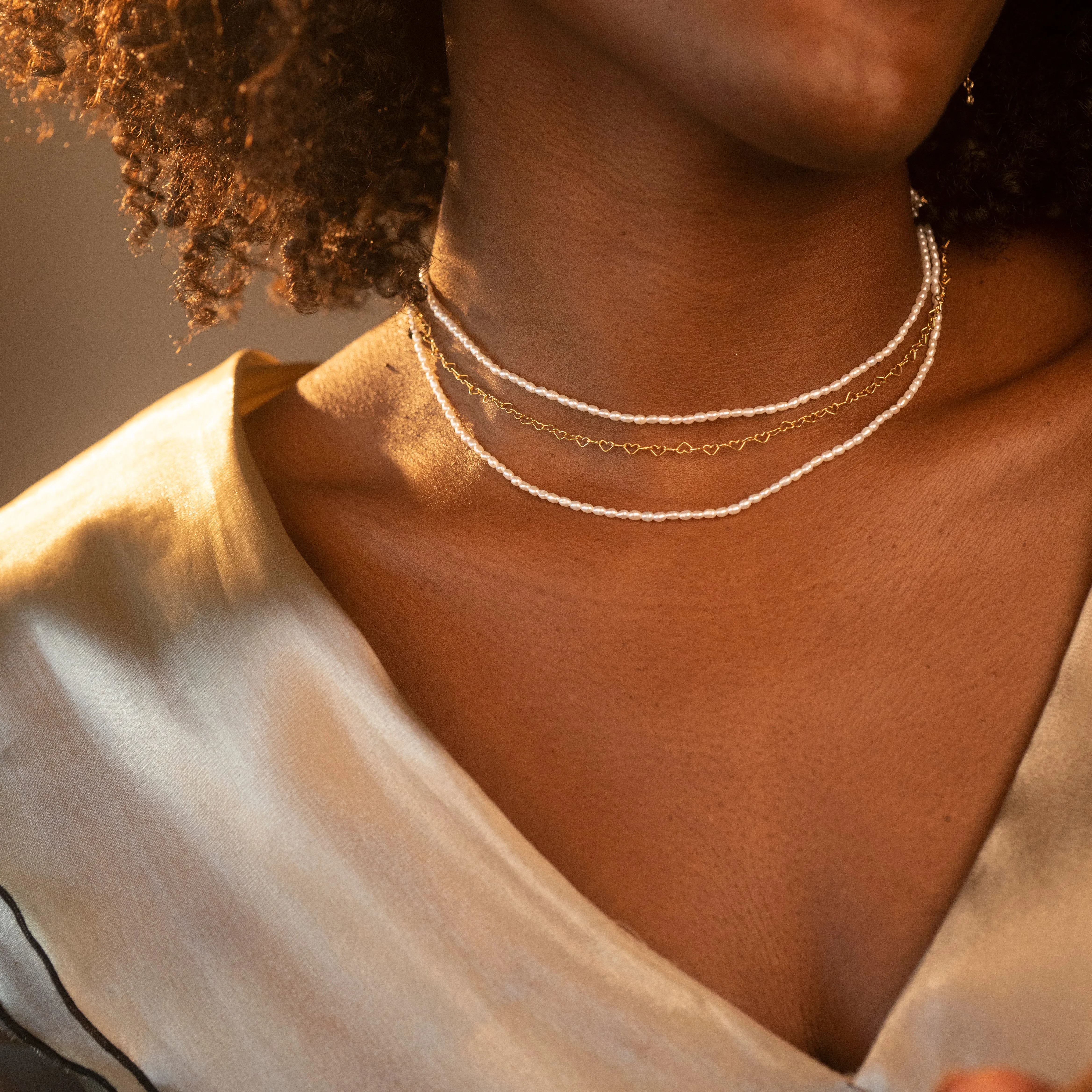 Slim Freshwater Pearl Necklace sold by RG product image thumbnail 4