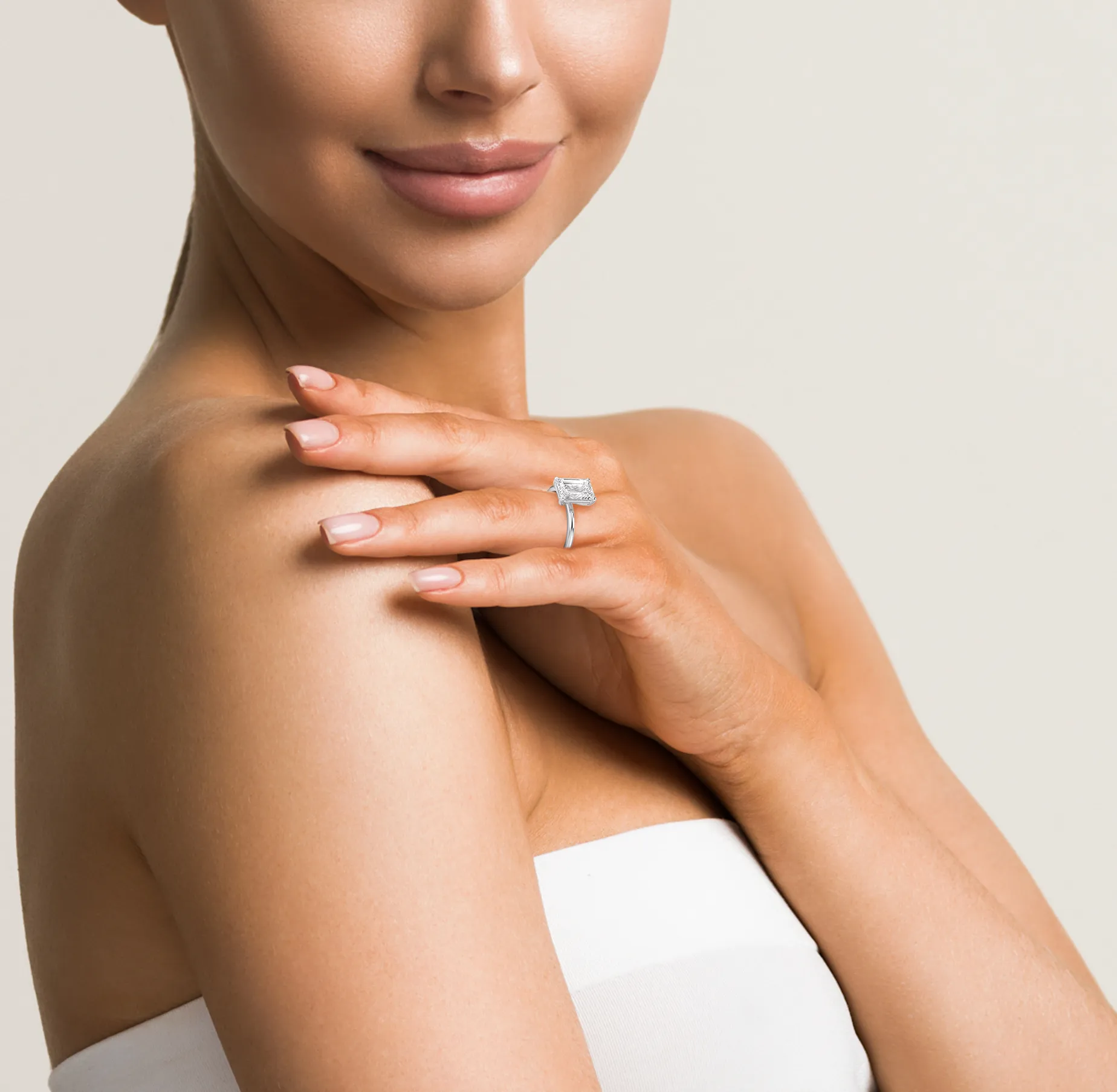 14k Emerald Cut Solitaire Ring sold by RG product image thumbnail 4