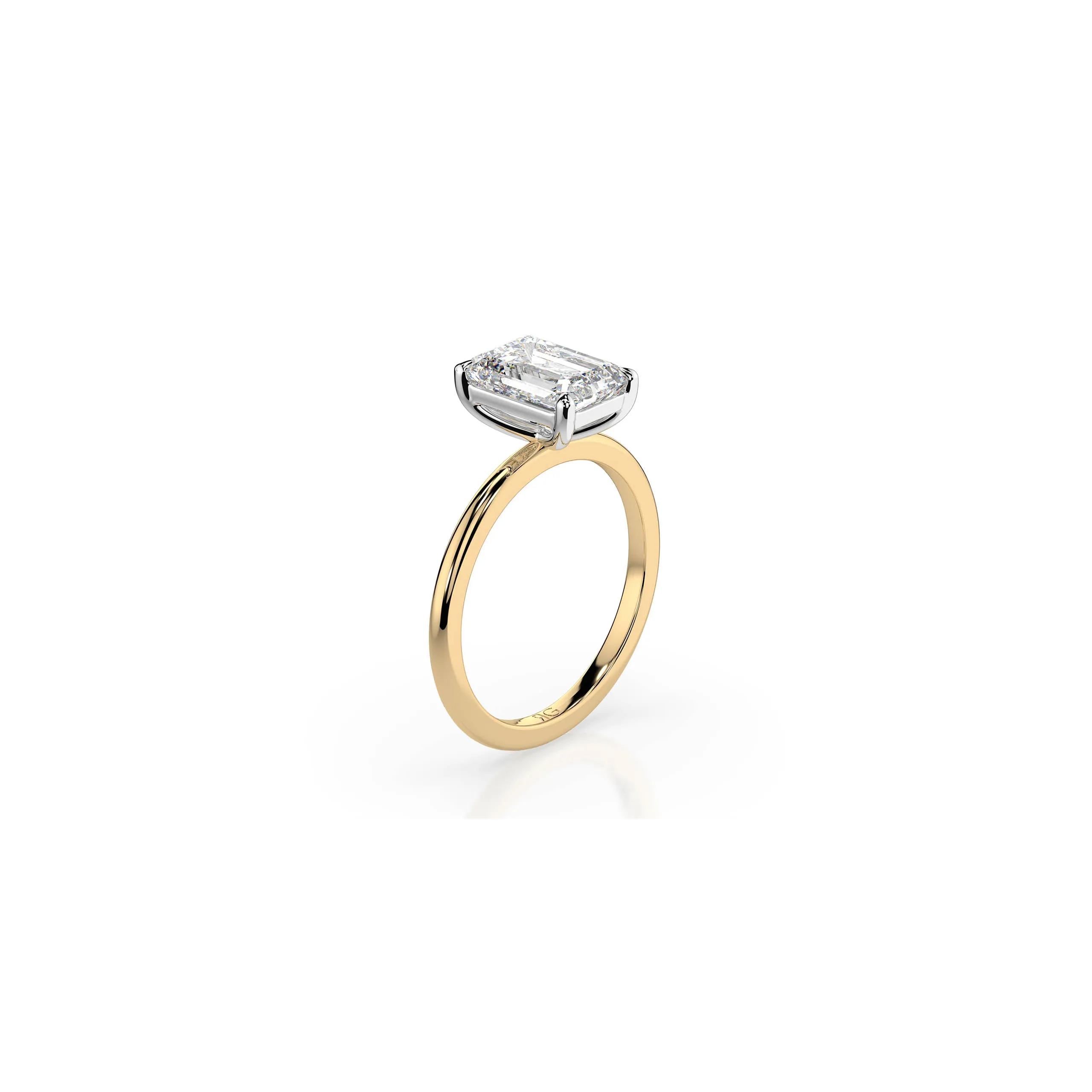 14k Emerald Cut Solitaire Ring sold by RG product image thumbnail 5
