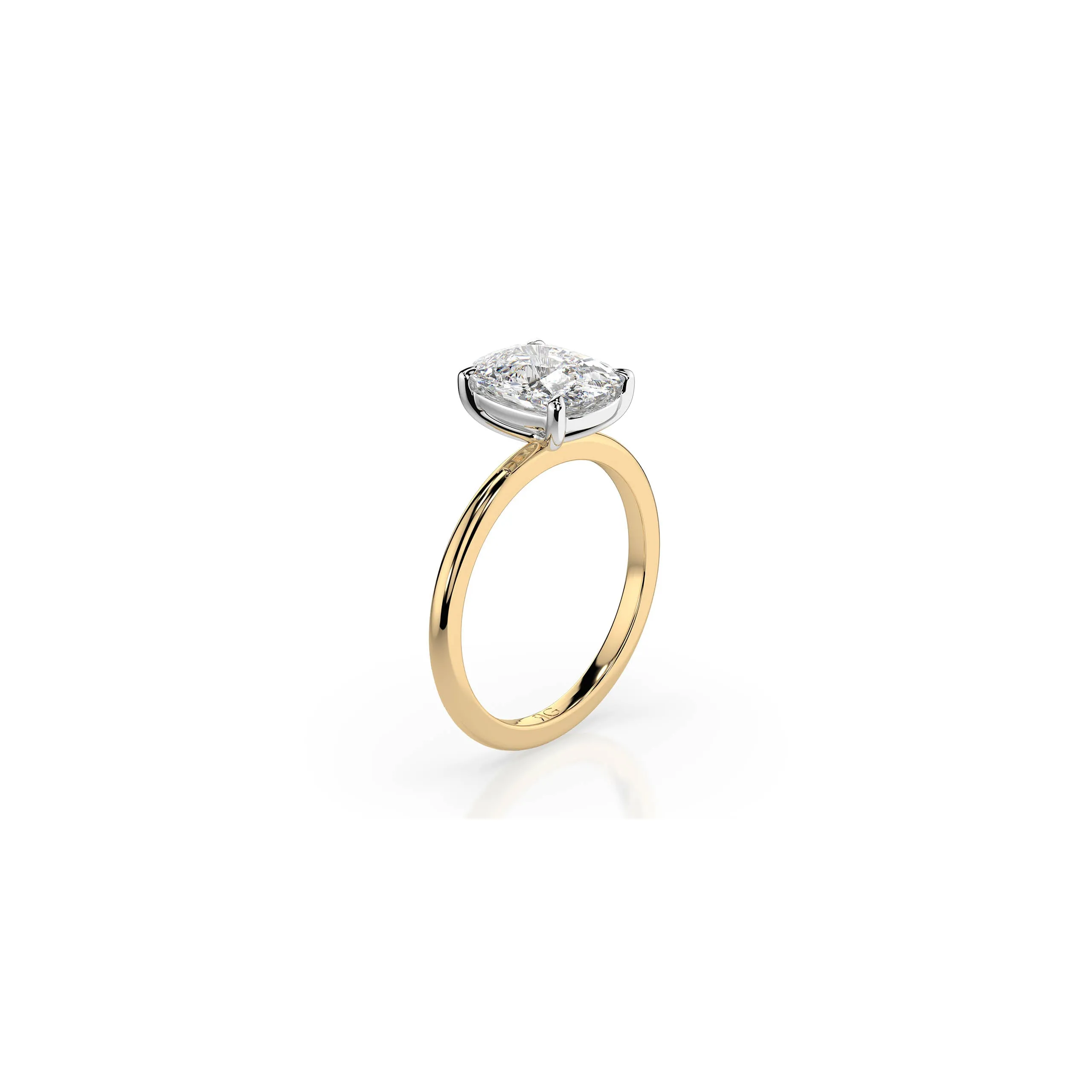 14k Cushion Cut Solitaire Ring sold by RG product image thumbnail 5