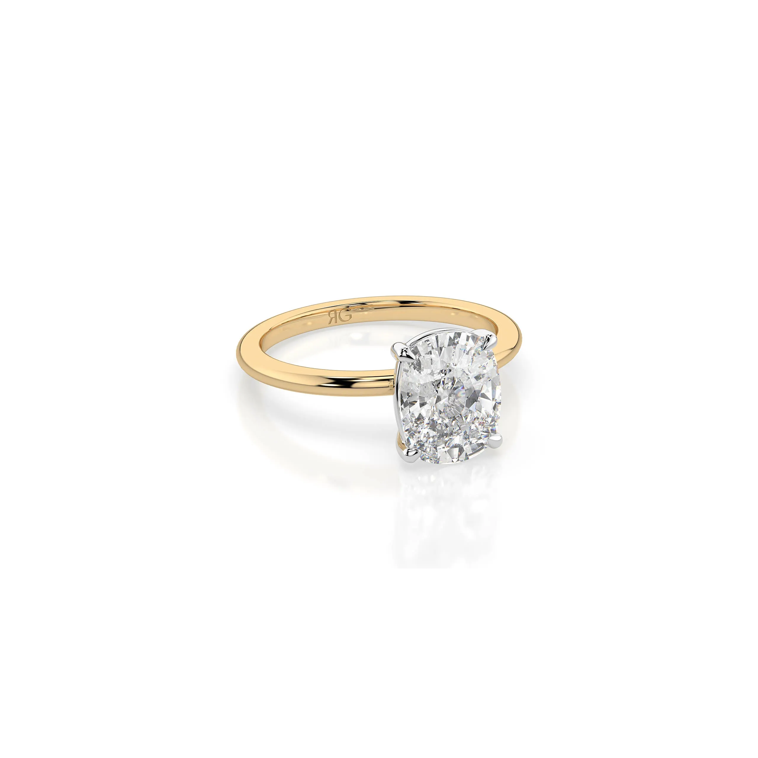 14k Cushion Cut Solitaire Ring sold by RG