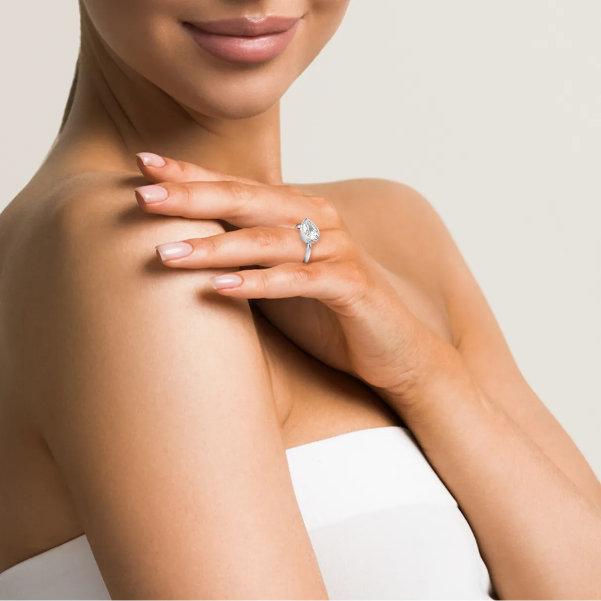 14k Pear East West Bezel Ring sold by RG product image thumbnail 3