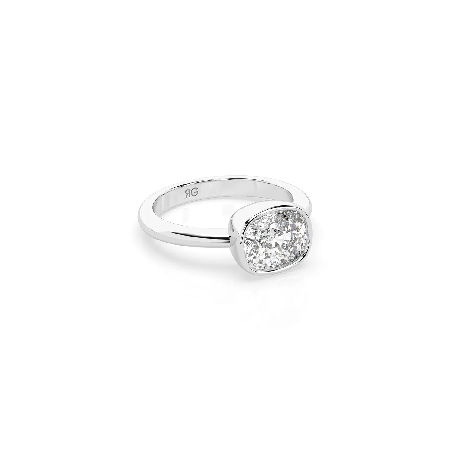 14k Cushion East West Bezel Ring sold by RG product image thumbnail 3