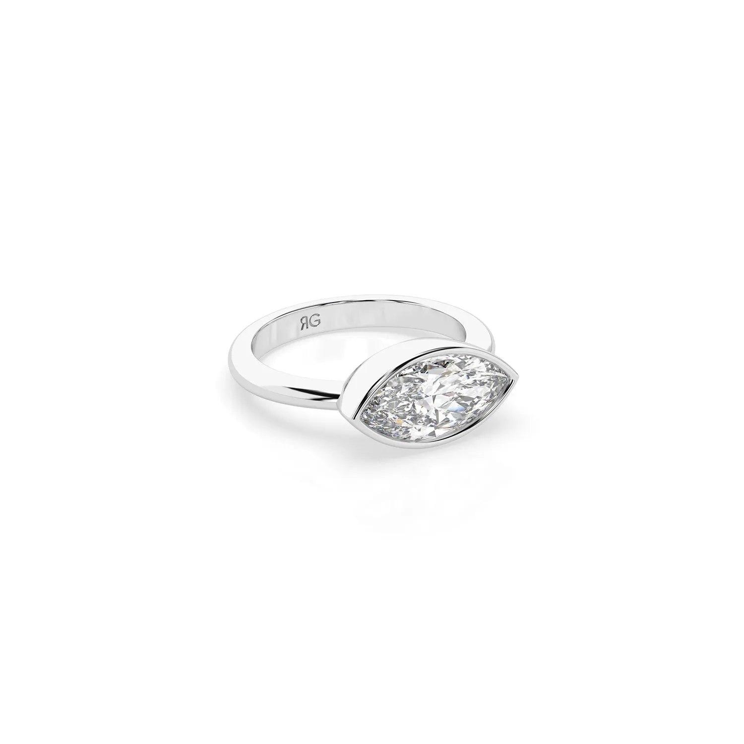 14k Marquise East West Bezel Ring sold by RG product image thumbnail 2
