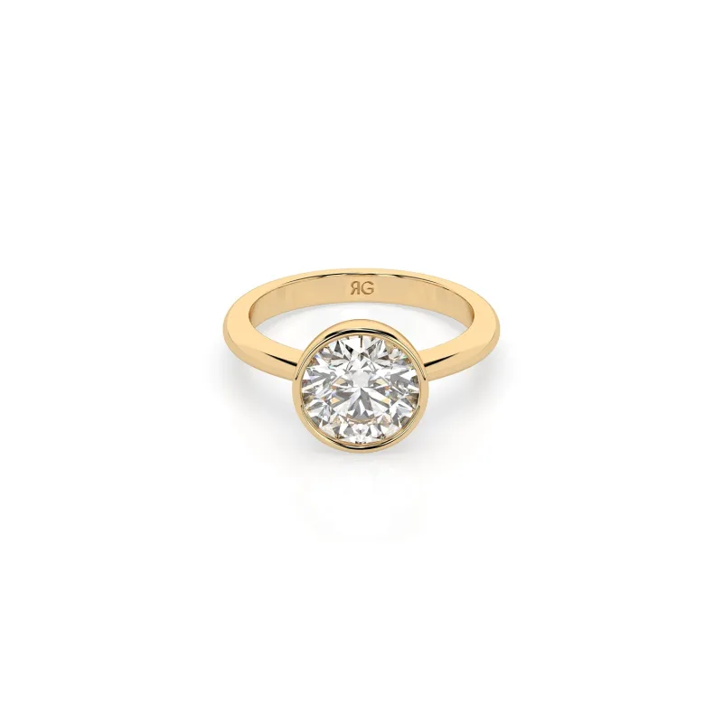 14k Round Bezel Ring sold by RG