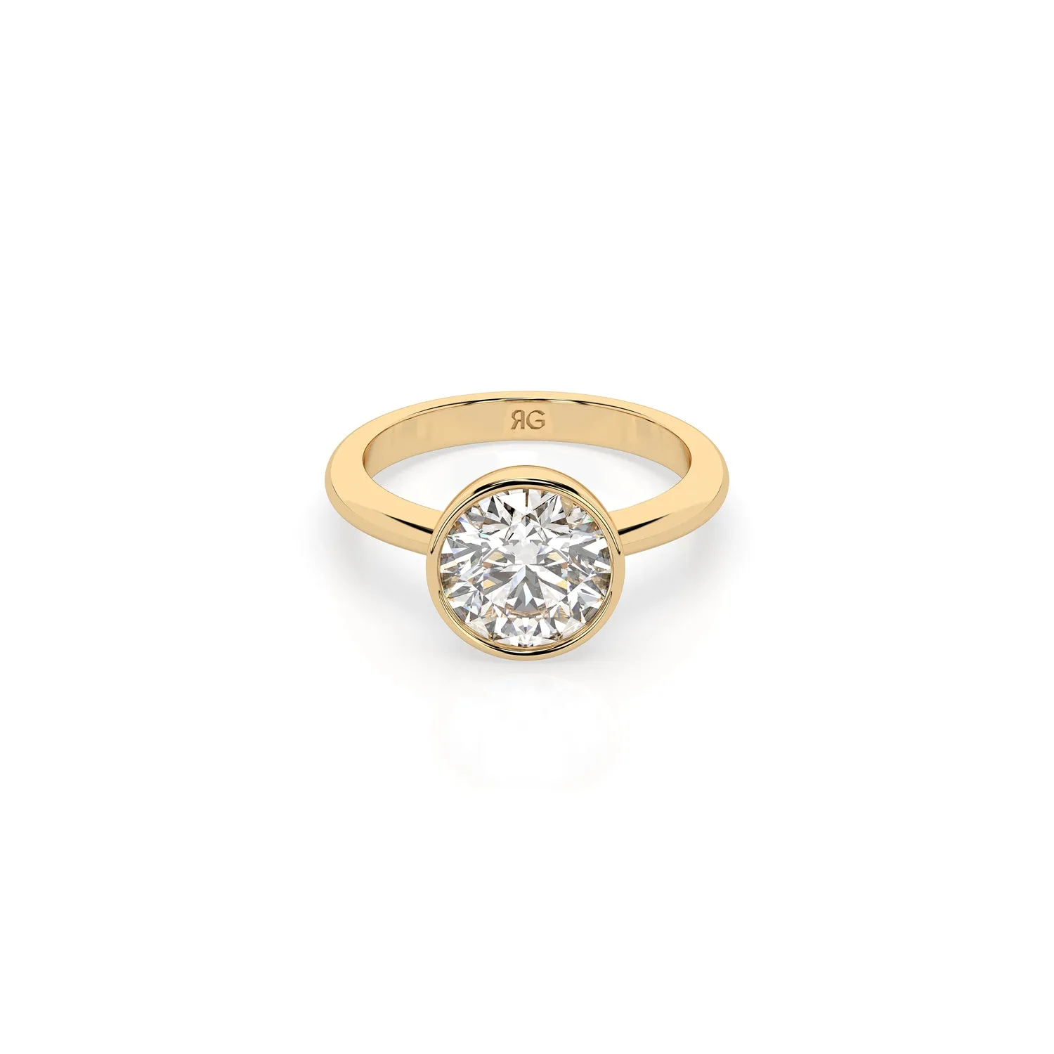 14k Round Bezel Ring sold by RG