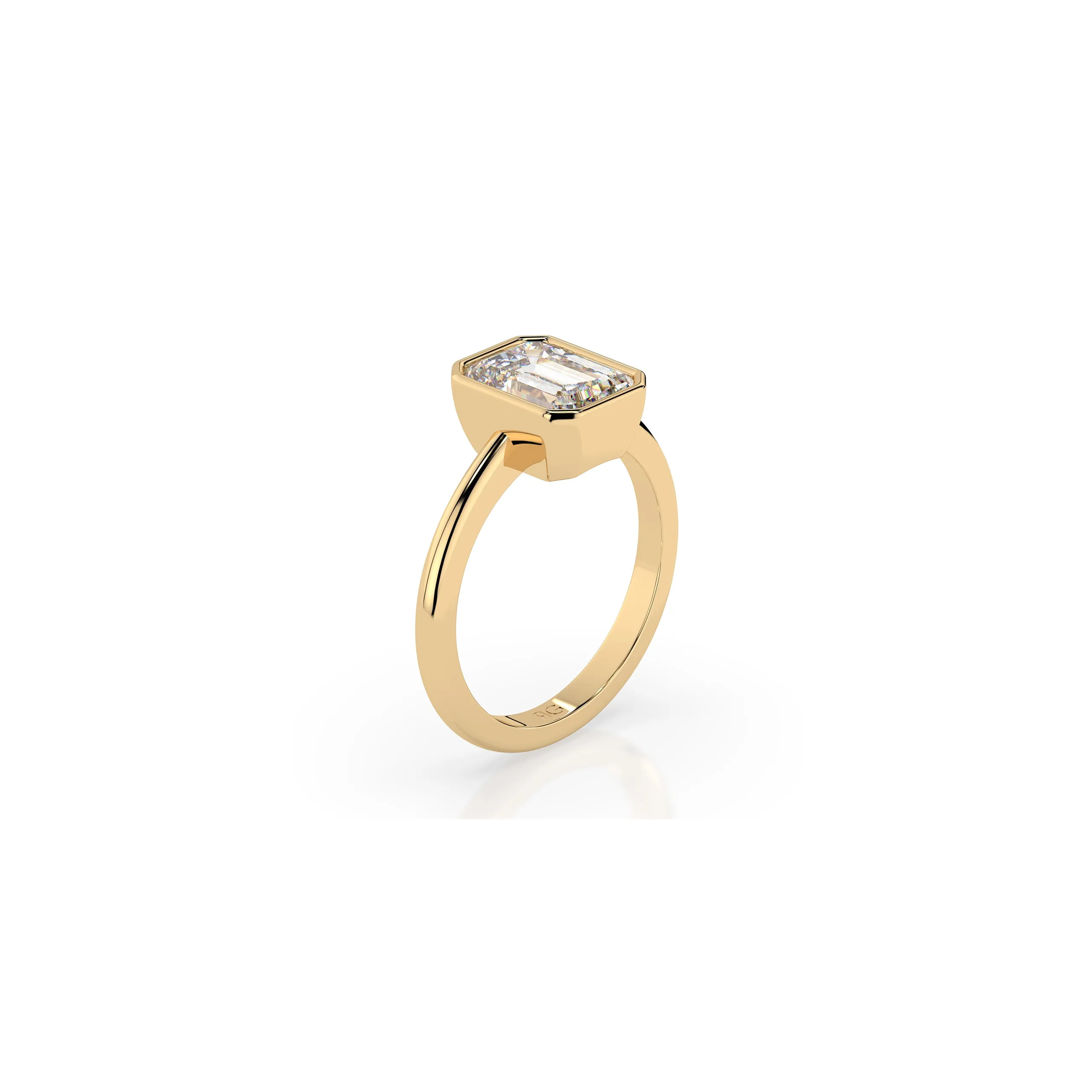 14k Emerald Bezel Ring sold by RG product image thumbnail 5