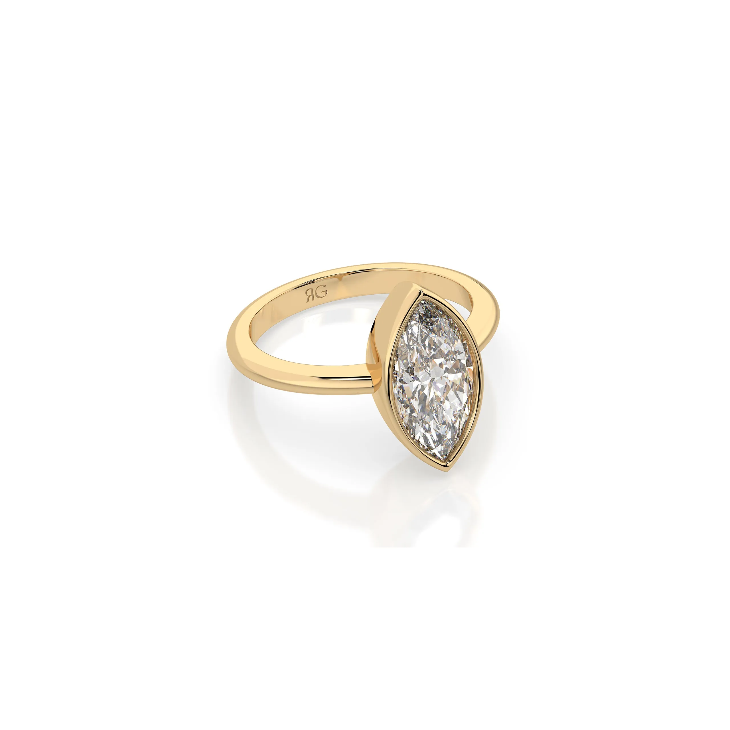 14k Marquise Bezel Ring sold by RG product image thumbnail 3
