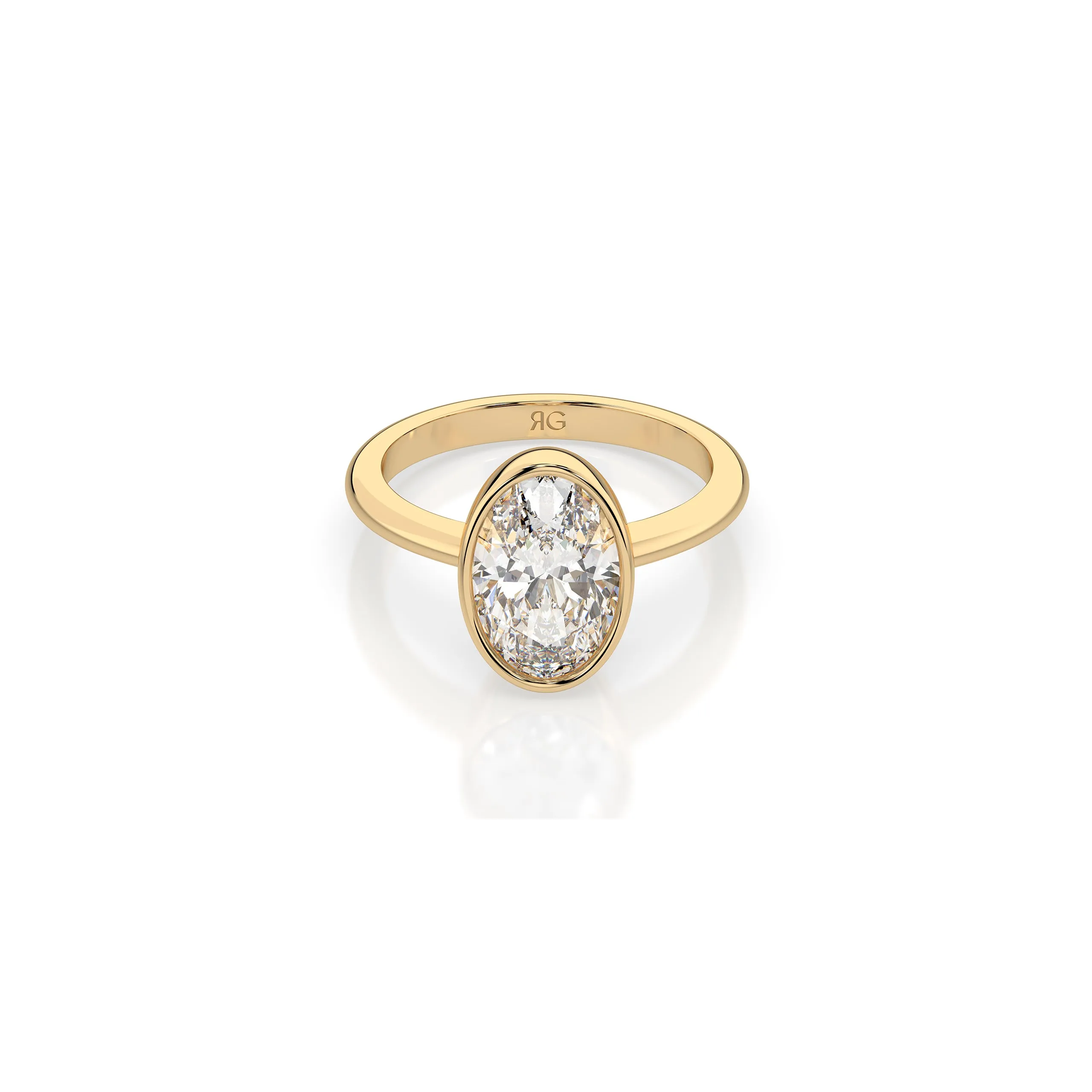 14k Oval Bezel Ring sold by RG