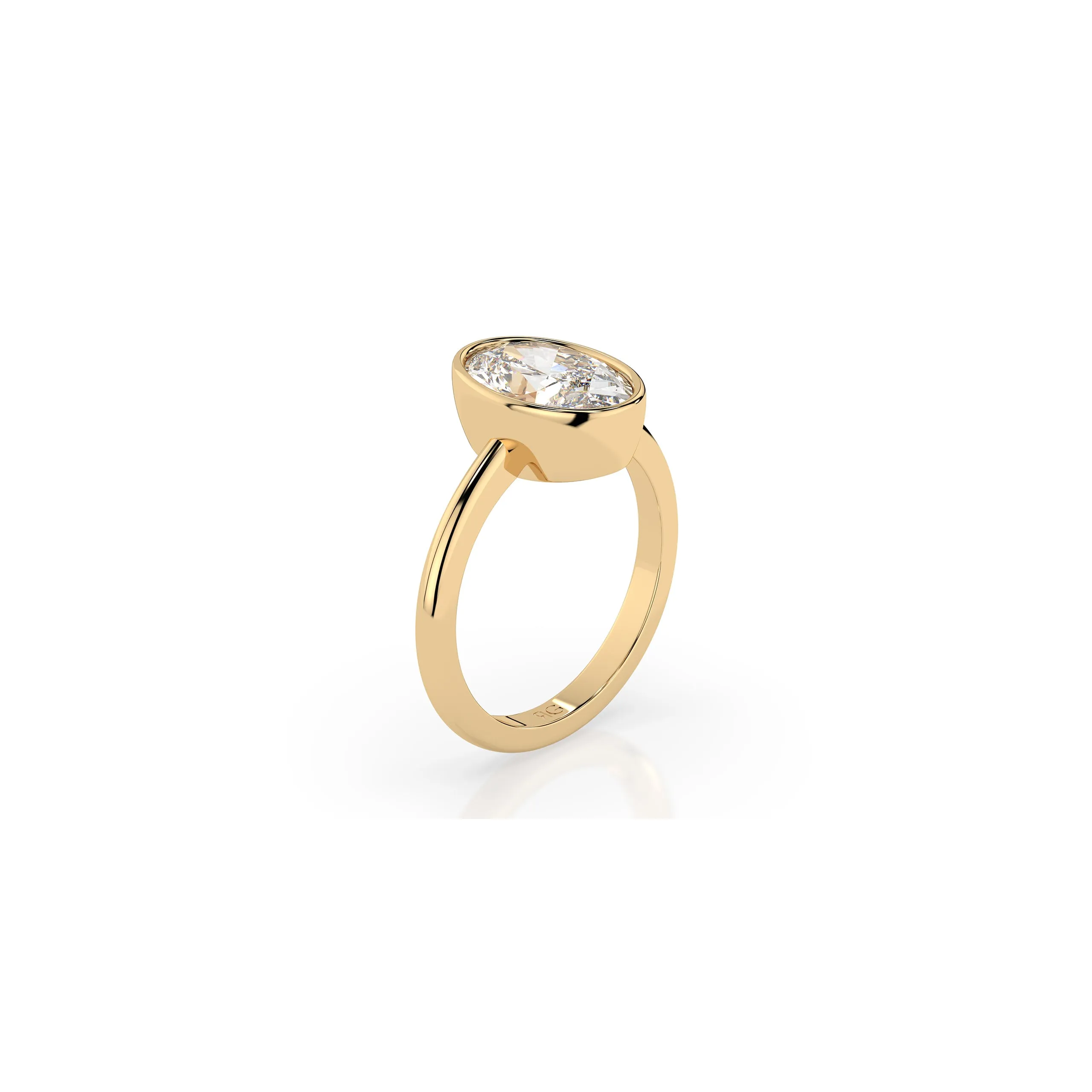 14k Oval Bezel Ring sold by RG product image thumbnail 4