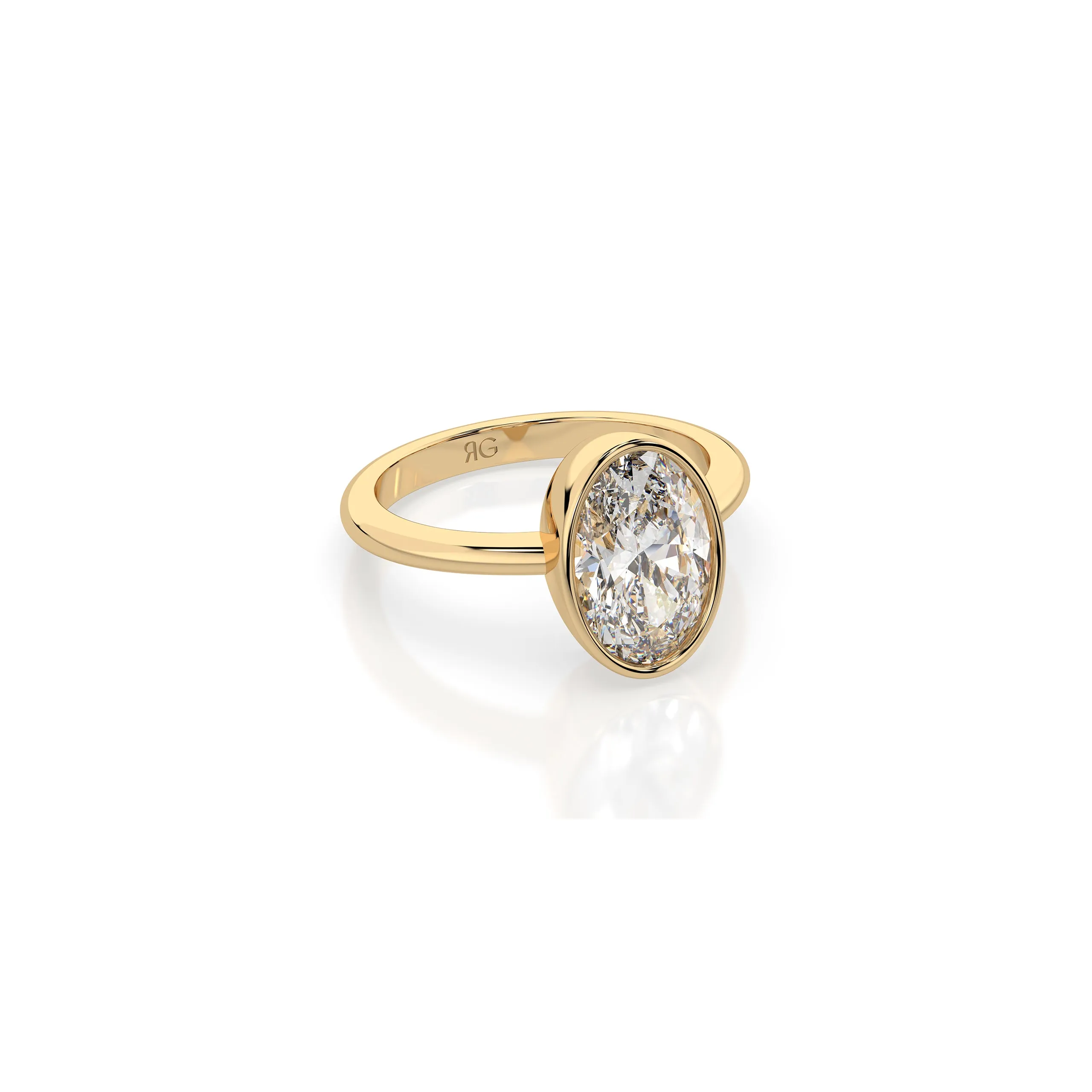 14k Oval Bezel Ring sold by RG product image thumbnail 3