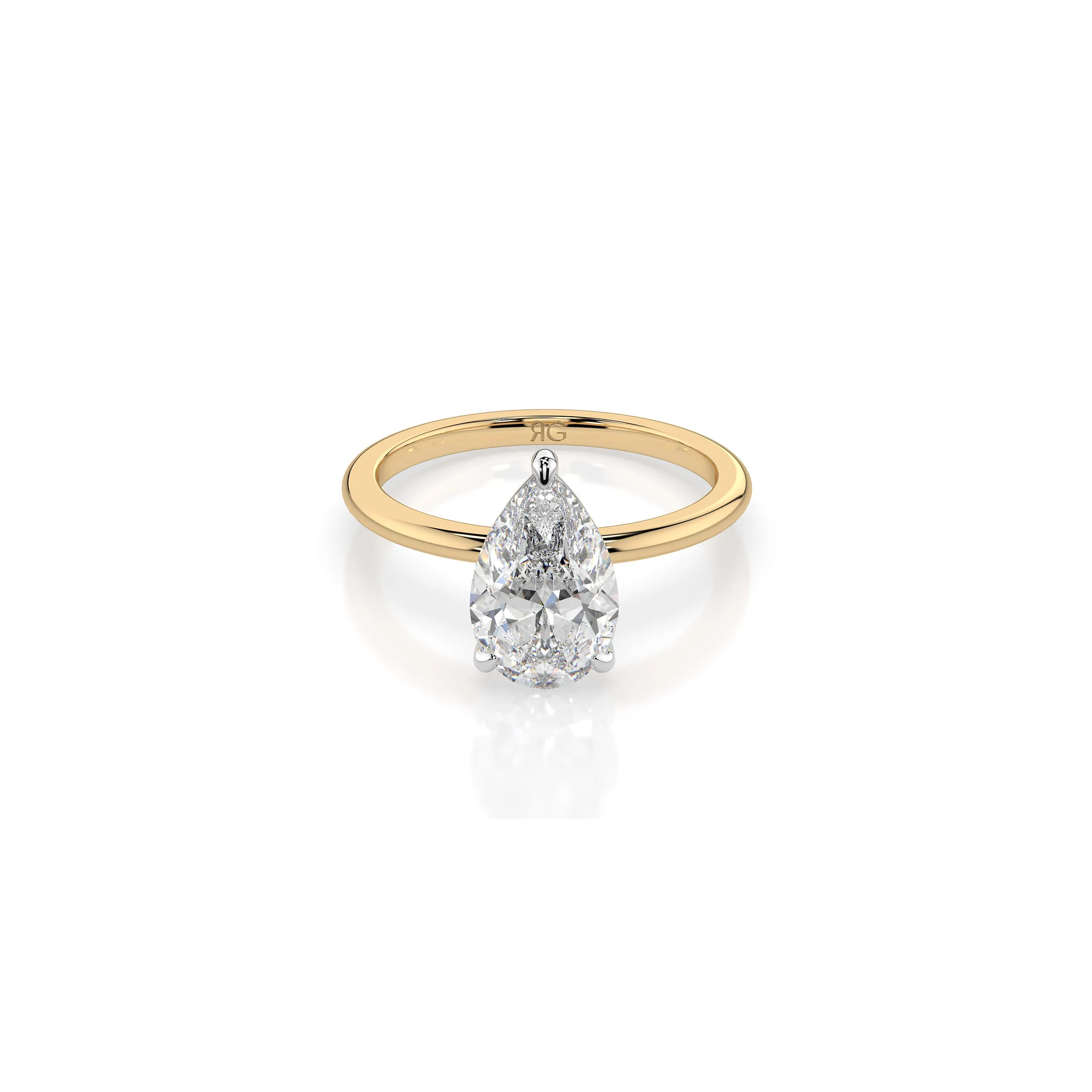 14k Pear Cut Solitaire Ring sold by RG product image thumbnail 3