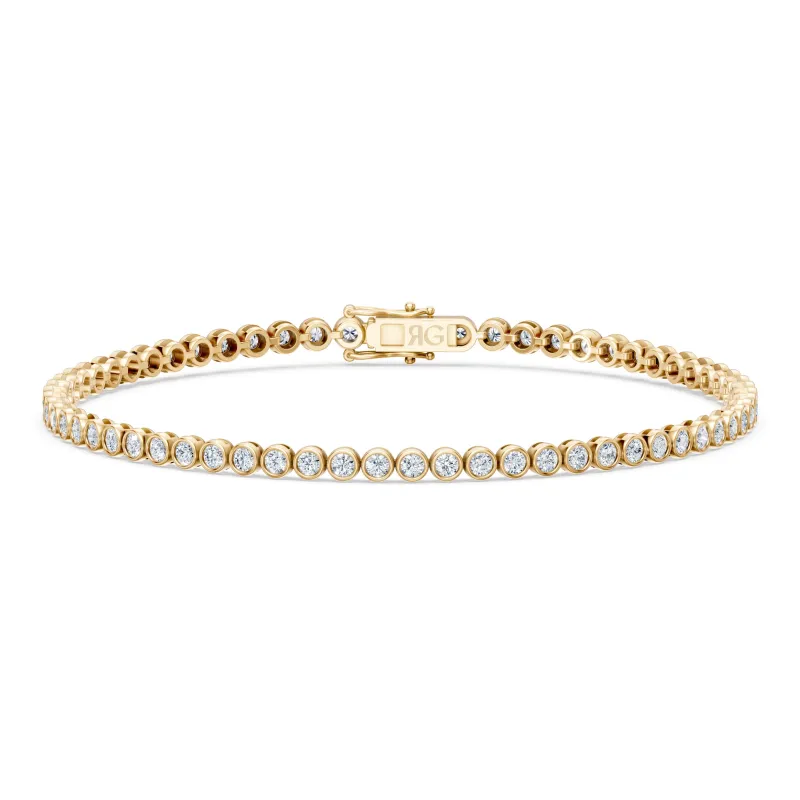 14K Bezel Tennis Bracelet | 3 Carat sold by RG
