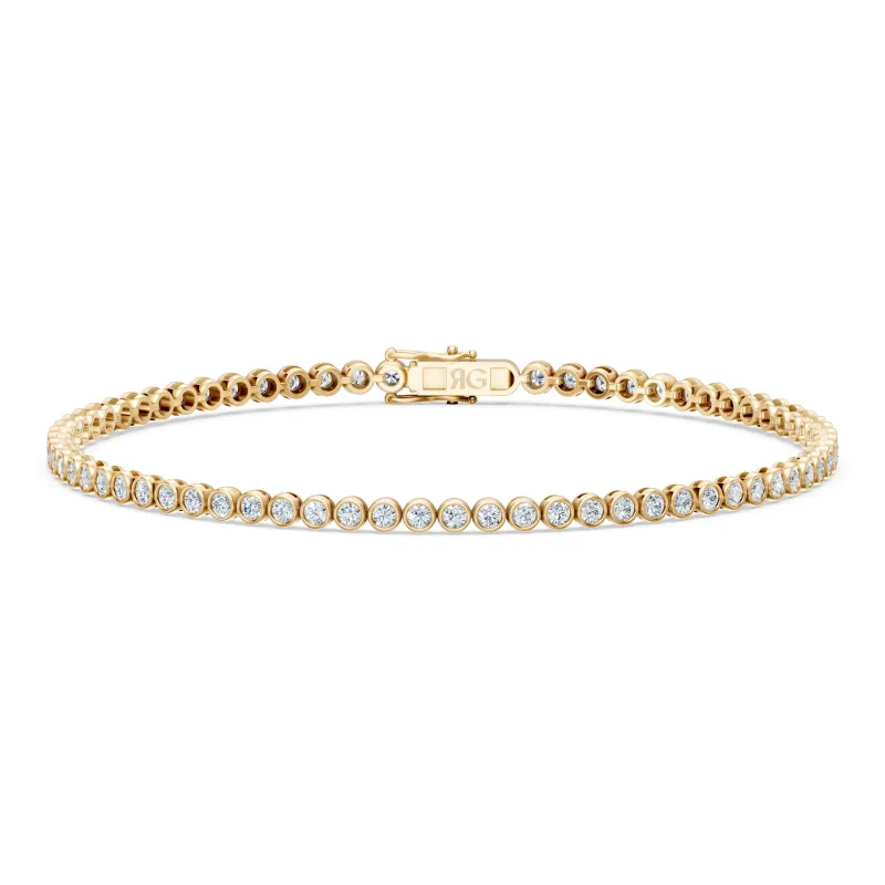 14K Bezel Tennis Bracelet | 2 Carat sold by RG