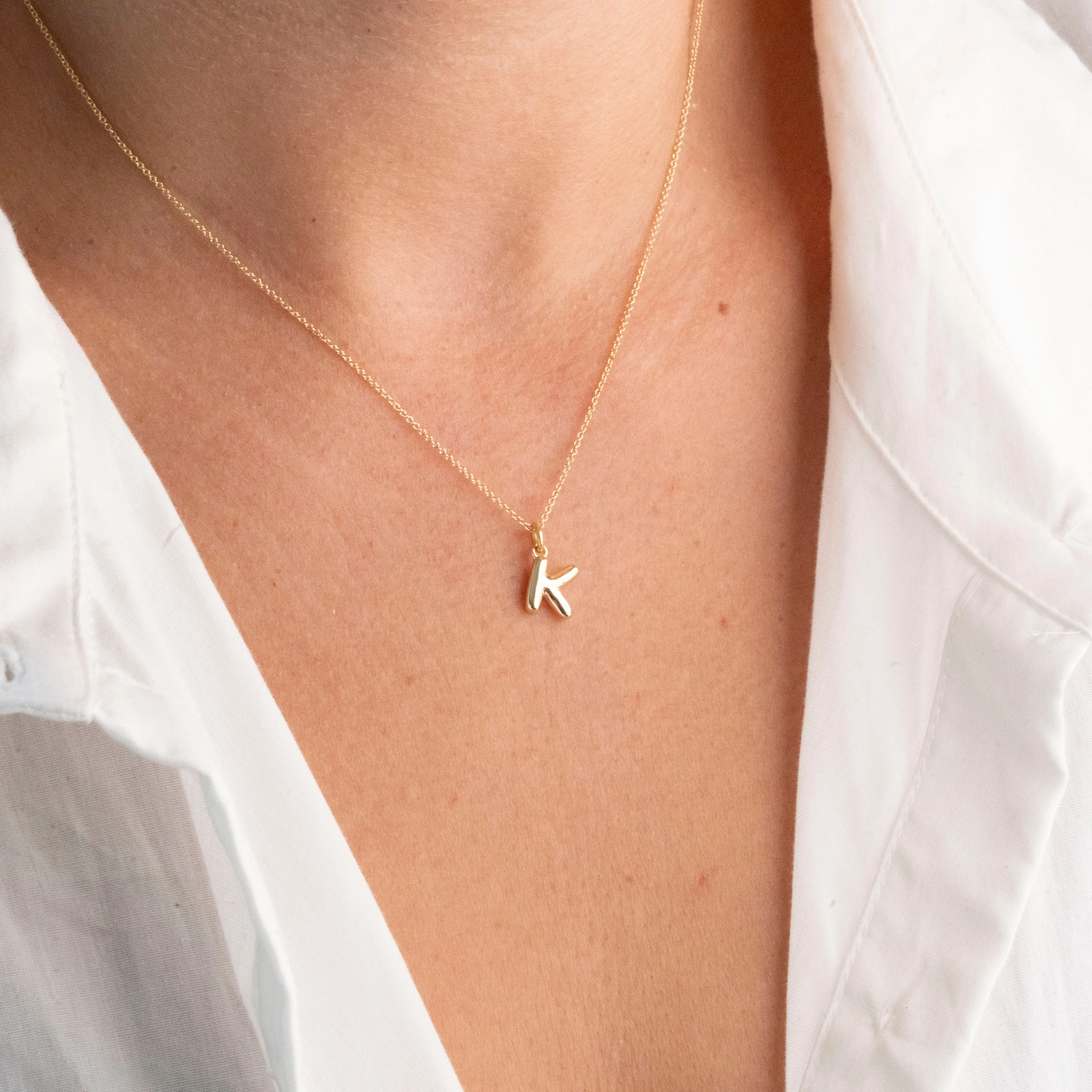 14k Bubble Letter Necklace sold by RG product image thumbnail 2