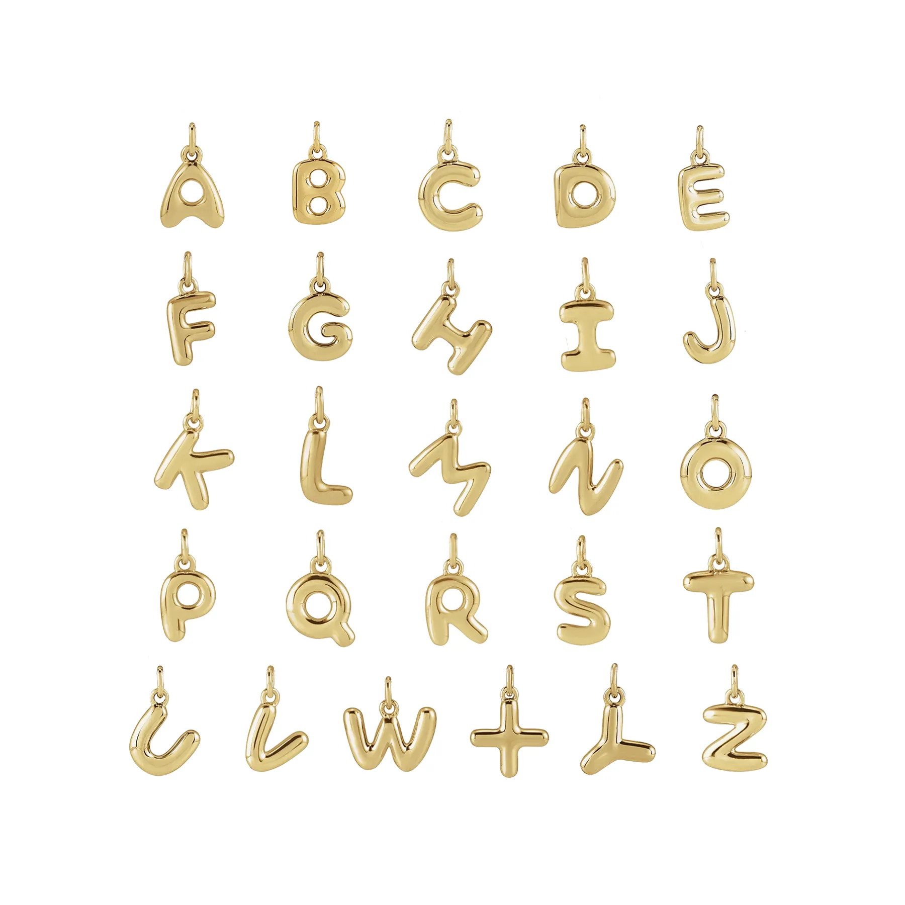 14k Bubble Letter Necklace sold by RG product image thumbnail 3