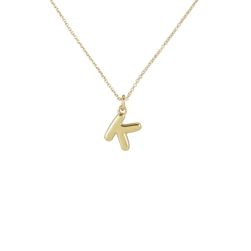 14k Bubble Letter Necklace sold by RG