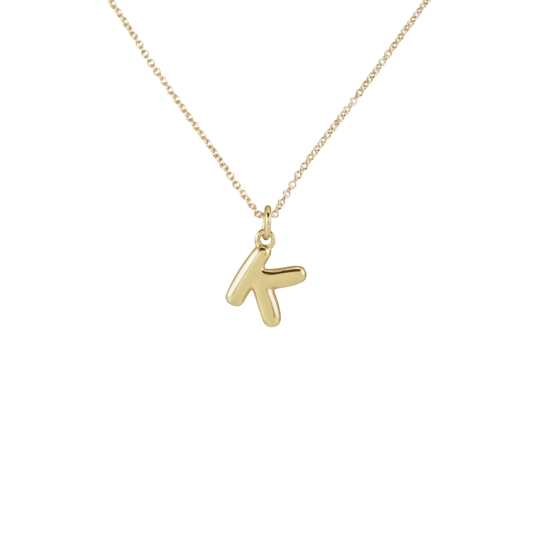 14k Bubble Letter Necklace sold by RG