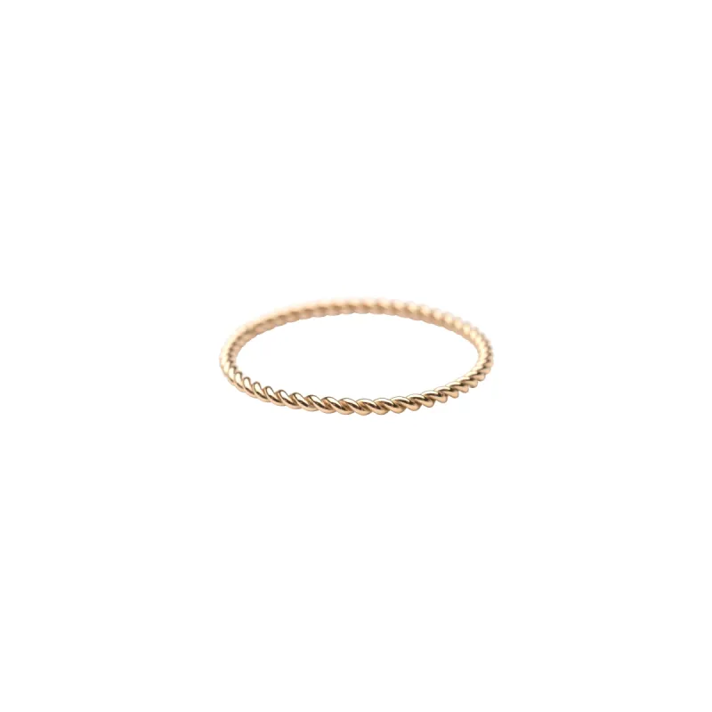 Gold Filled Dainty Twist Stacker Ring sold by RG