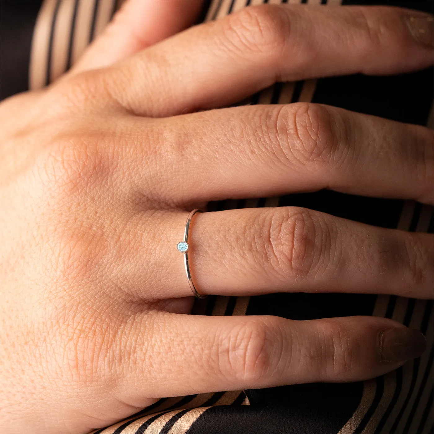 Silver Aquamarine Crystal Stacker sold by RG product image thumbnail 2