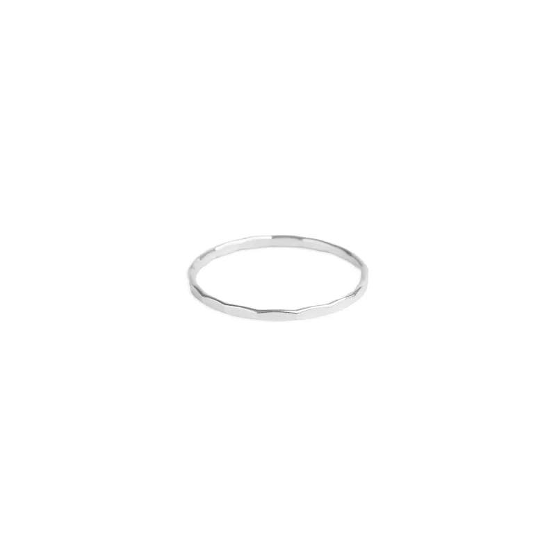 Silver Textured Stackable Ring sold by RG
