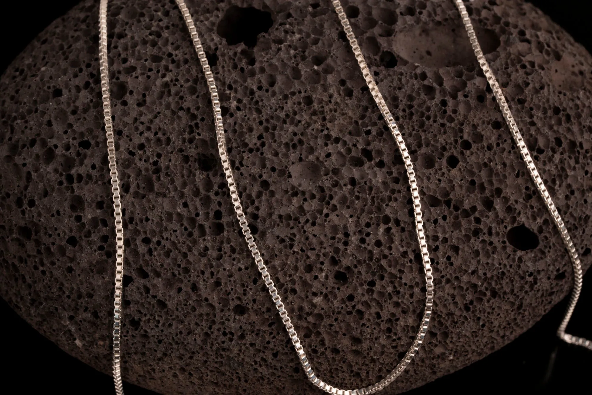 Silver Classic Box Chain Necklace sold by RG product image thumbnail 3