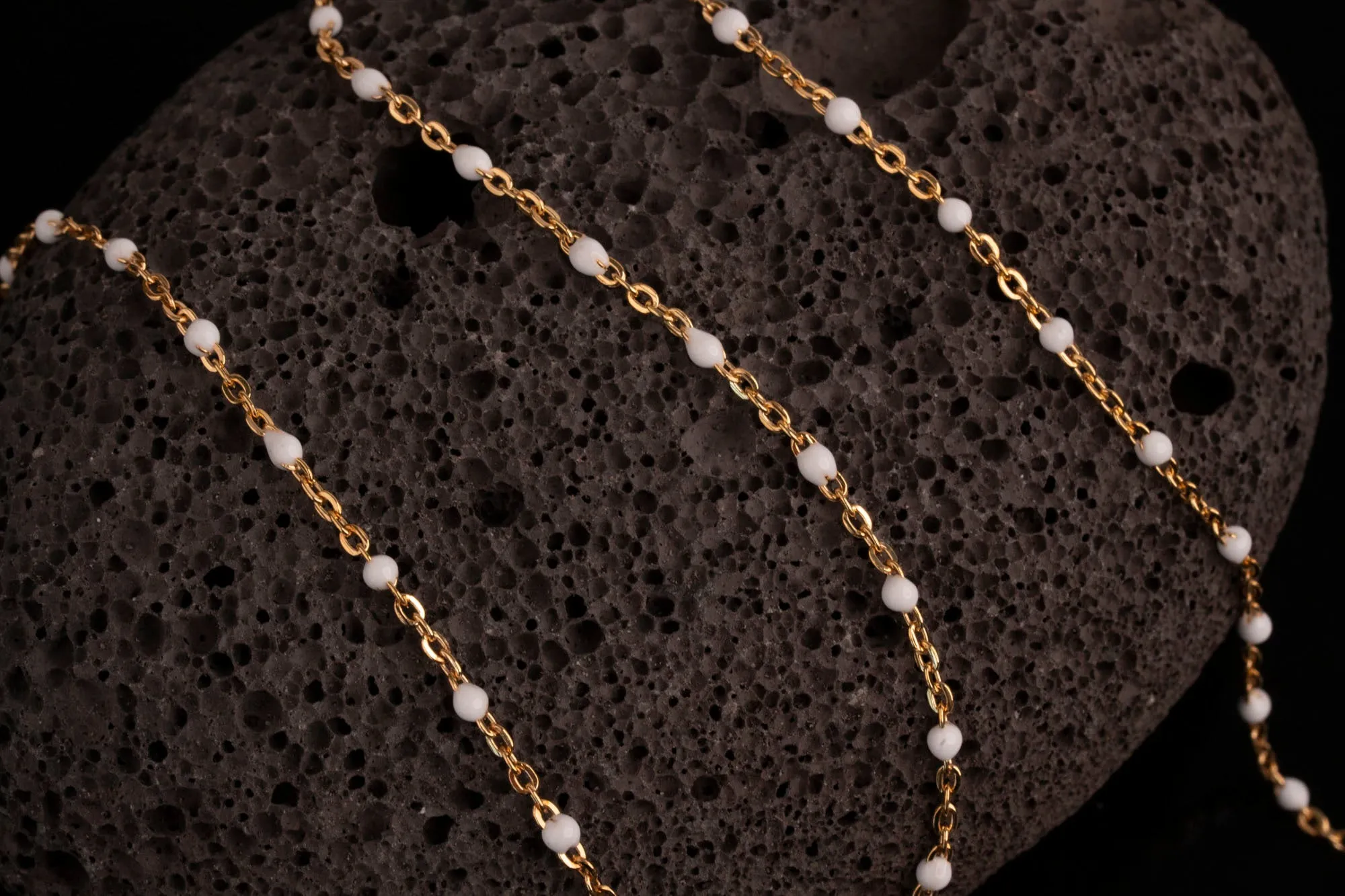 Gold Filled White Enamel Necklace sold by RG product image thumbnail 2