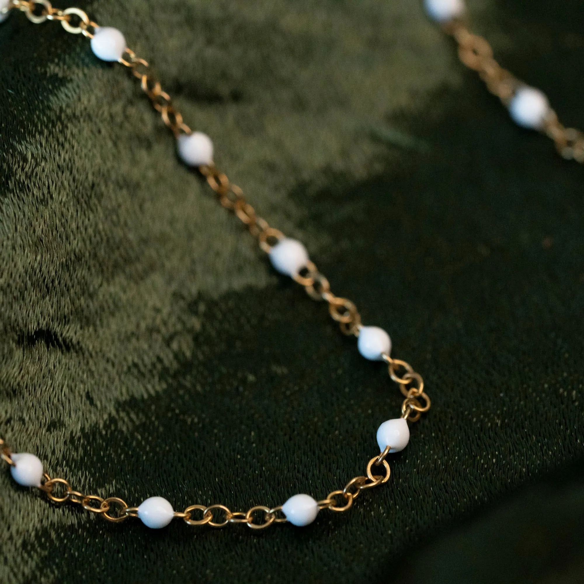 Gold Filled White Enamel Necklace sold by RG product image thumbnail 5