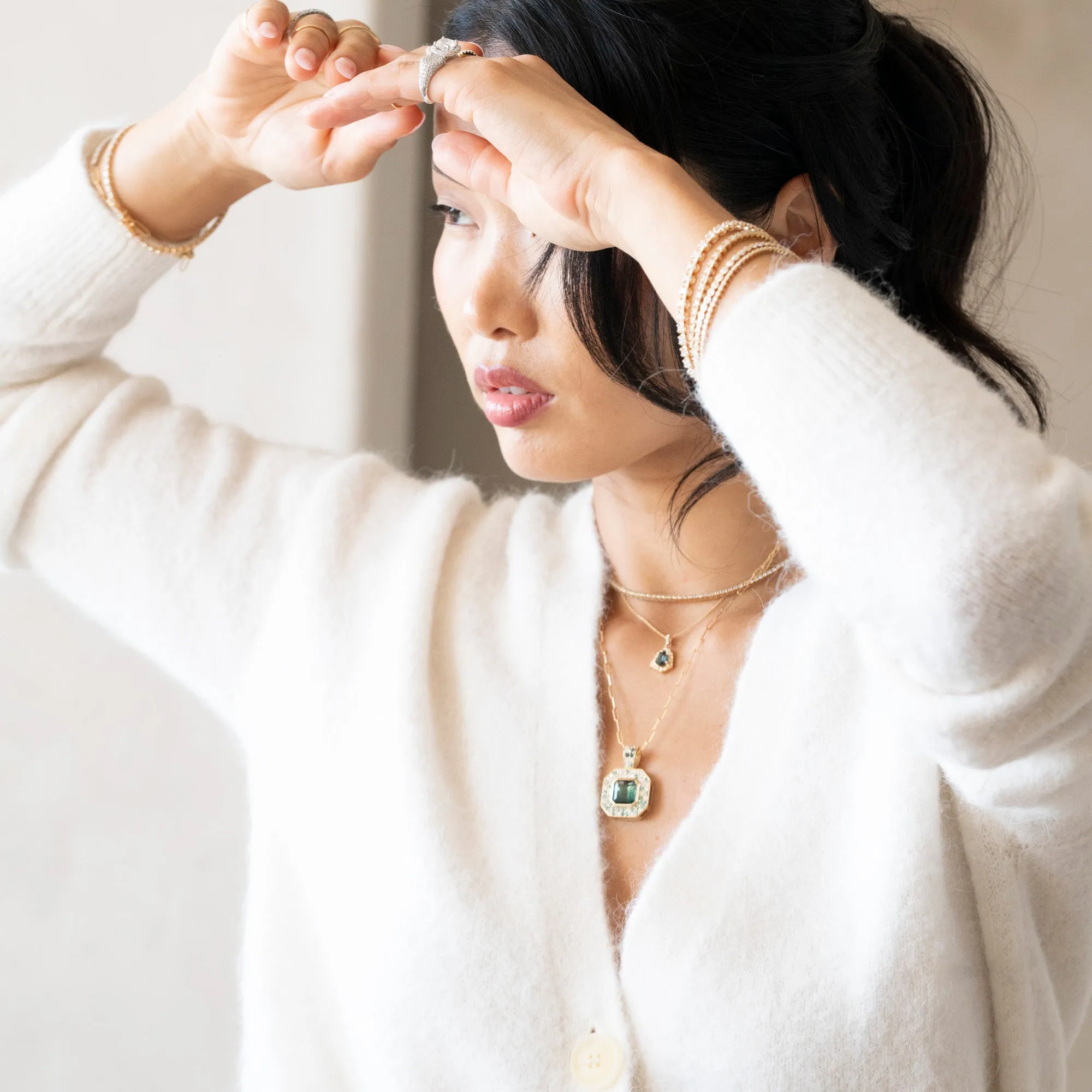 14k Bi-Color Tourmaline Pendant | One-of-one sold by RG product image thumbnail 2